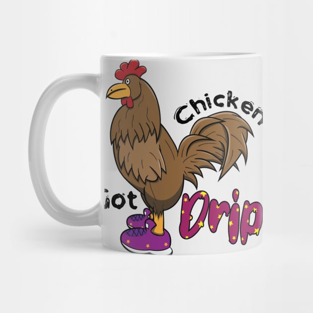 Chicken With Shoes Brown Purple DRIP by Dad n Son Designs